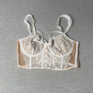 Victoria’s Secret Dream Angels Wicked Unlined Lace Up Balconette Bra Top